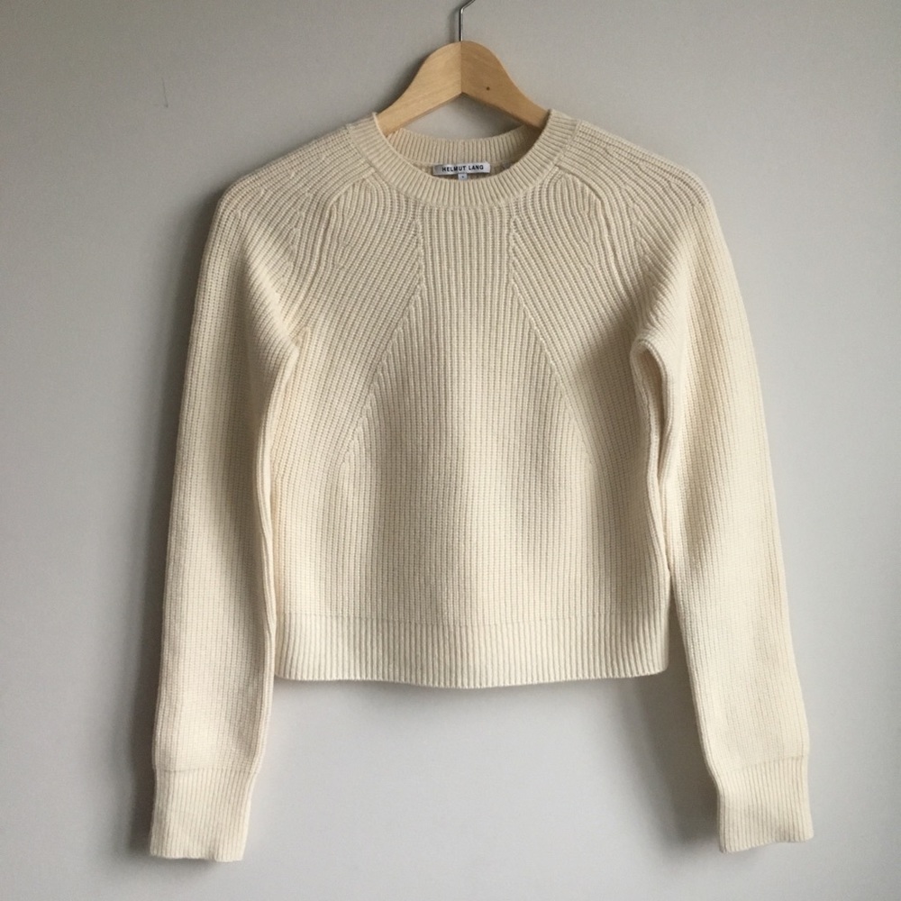 Helmut Lang cream sweater